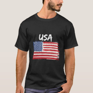 Patriotische USA mit amerikanischer Flagge der Ver T-Shirt