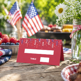 Patriotische USA rot-blaue Party Platzkarte