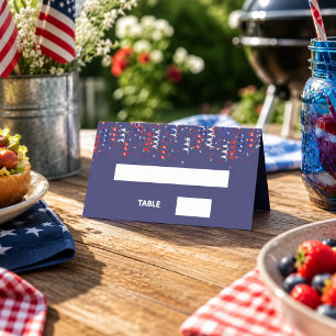 Patriotische USA rot-blaue Party Platzkarte
