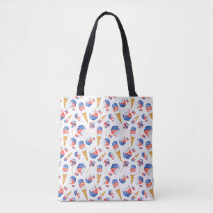 Patriotische USA Stars und Süßigkeiten Tote Bag