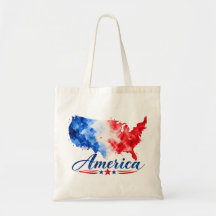 Patriotische USA-Wasserfarben-Karte-Tasche