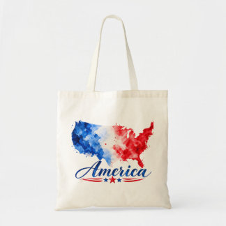 Patriotische USA-Wasserfarben-Karte-Tasche Tragetasche