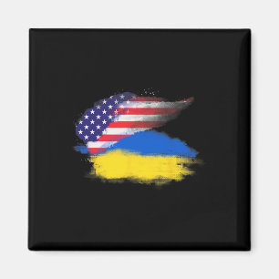 Patriotische Vereinigte Staaten Usa Ukraine Amerik Magnet