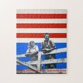 Patriotische Vintage Kunst Cool Historisches Foto Puzzle