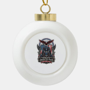 Patriotische Wächtermaske Freiheit Militärisch Ins Keramik Kugel-Ornament