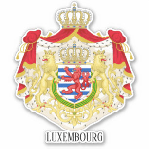 Patriotische Wappenmeere in Luxemburg Aufkleber