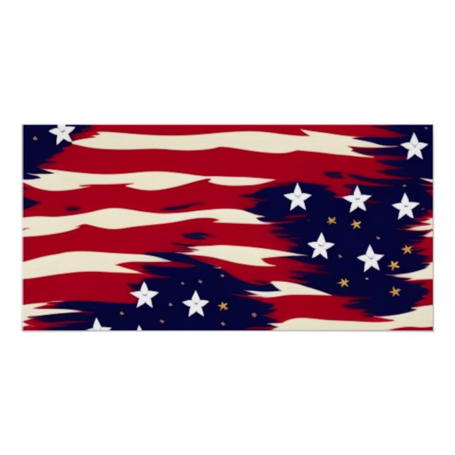 Patriotische Waves Poster (Vorderseite)