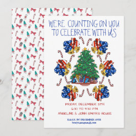 Patriotische Weihnachten Personalisiert Einladung