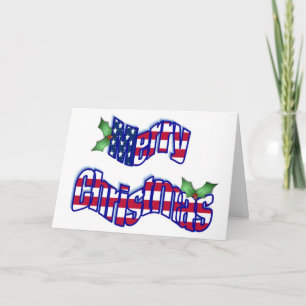 Patriotische Weihnachtskarte Feiertagskarte