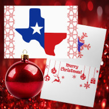 Patriotische Weihnachtskarte Texas