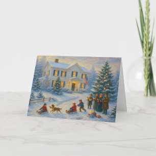 Patriotische Weihnachtskarte Veteranen Urlaubskart Karte