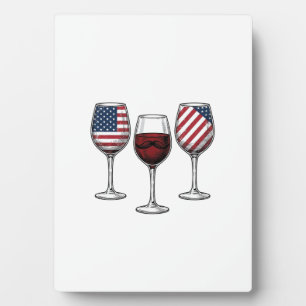 Patriotische Weingläser Vintage-Vector-Shirt-Desig Fotoplatte