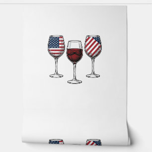 Patriotische Weingläser Vintage-Vector-Shirt-Desig Tapete