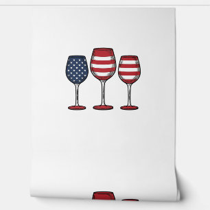 Patriotische Weingläser Vintage-Vector-Shirt-Desig Tapete