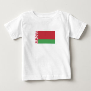 Patriotische weißrussische Flagge Baby T-shirt