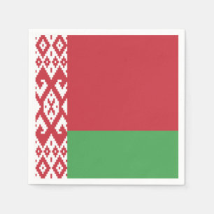 Patriotische weißrussische Flagge Serviette