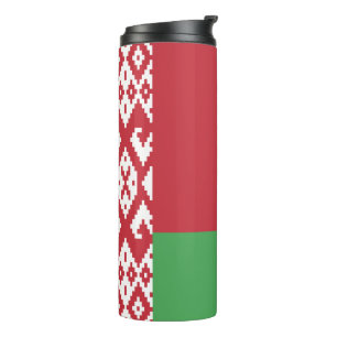 Patriotische weißrussische Flagge Thermosbecher