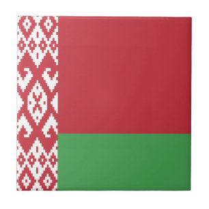 Patriotische Weißrussische Flaggentafel Fliese