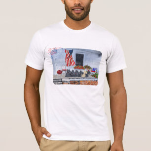 Patriotische Weizen- und schwarze Scotties T-Shirt