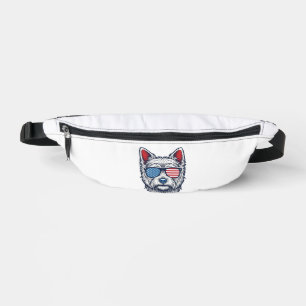 Patriotische Westie-Hundesonnenbrille Vintage-Vekt Bauchtasche