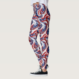 Patriotische Wirbel Leggings - Spaß