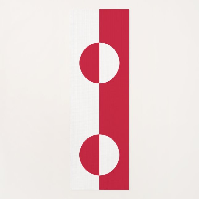 Patriotische Yoga Mats mit der Flagge Grönlands Yogamatte (Vorderseite)