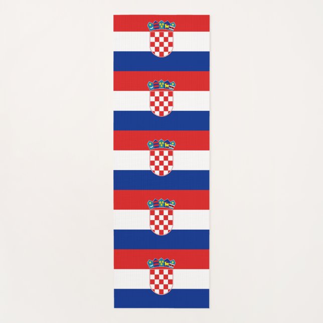 Patriotische Yoga Mats mit der Flagge Kroatiens Yogamatte (Vorderseite)