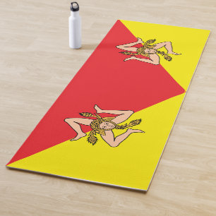 Patriotische Yoga Mats mit der Flagge Siziliens, I Yogamatte