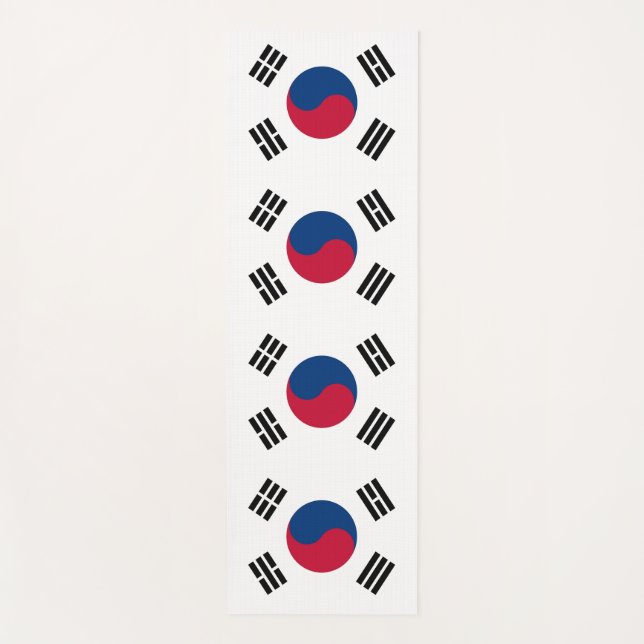 Patriotische Yoga Mats mit der Flagge Südkoreas Yogamatte (Vorderseite)