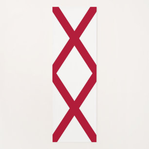 Patriotische Yoga Mats mit der Flagge von Alabama, Yogamatte