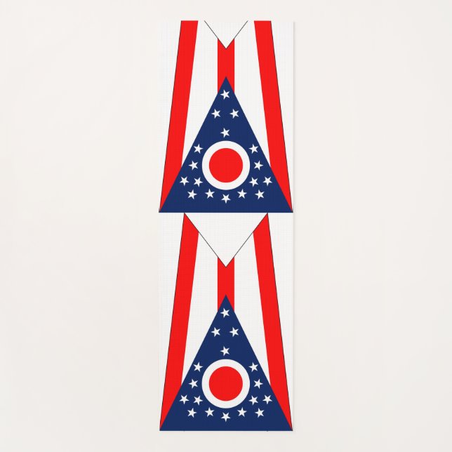 Patriotische Yoga Mats mit der Flagge von Ohio, US Yogamatte (Vorderseite)