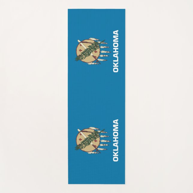 Patriotische Yoga Mats mit der Flagge von Oklahoma Yogamatte (Vorderseite)