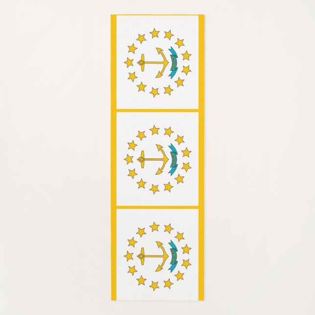 Patriotische Yoga Mats mit der Flagge von Rhode Is Yogamatte (Vorderseite)
