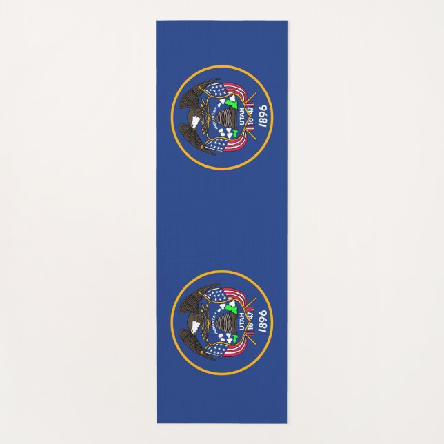 Patriotische Yoga Mats mit der Flagge von Utah Yogamatte (Vorderseite)
