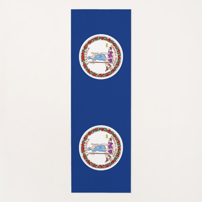 Patriotische Yoga Mats mit der Flagge von Virginia Yogamatte (Vorderseite)
