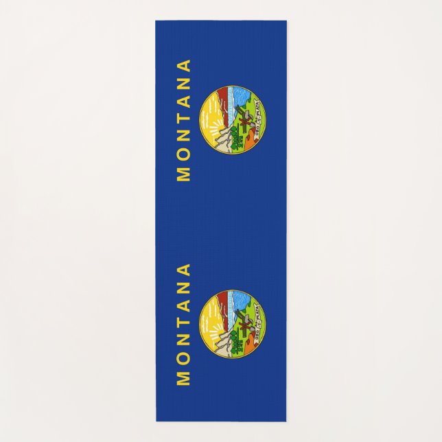 Patriotische Yoga Mats mit Fahne von Montana Yogamatte (Vorderseite)