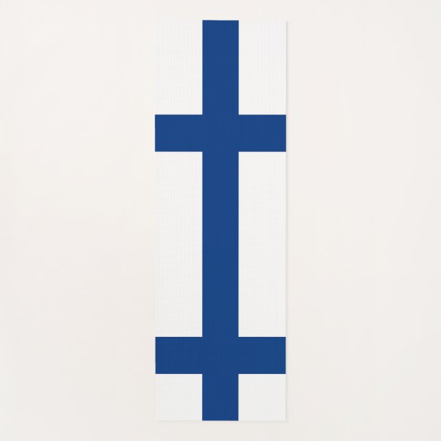 Patriotische Yoga Mats mit finnischer Flagge Yogamatte (Vorderseite)
