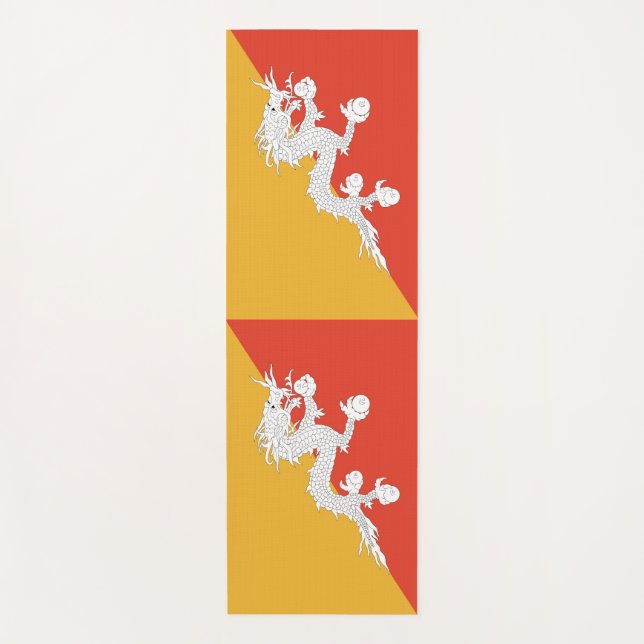 Patriotische Yoga Mats mit Flagge Bhutans Yogamatte (Vorderseite)