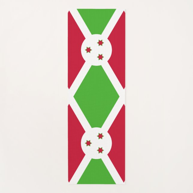 Patriotische Yoga Mats mit Flagge Burundis Yogamatte (Vorderseite)