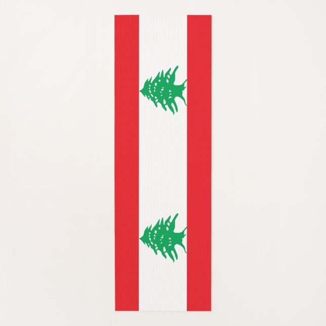 Patriotische Yoga Mats mit Flagge des Libanon Yogamatte (Vorderseite)