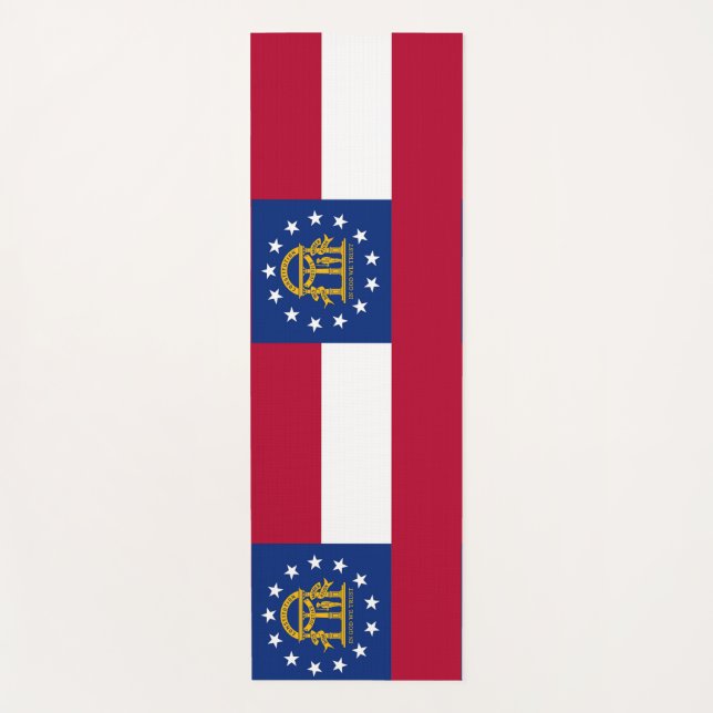 Patriotische Yoga Mats mit Flagge Georgiens, USA Yogamatte (Vorderseite)