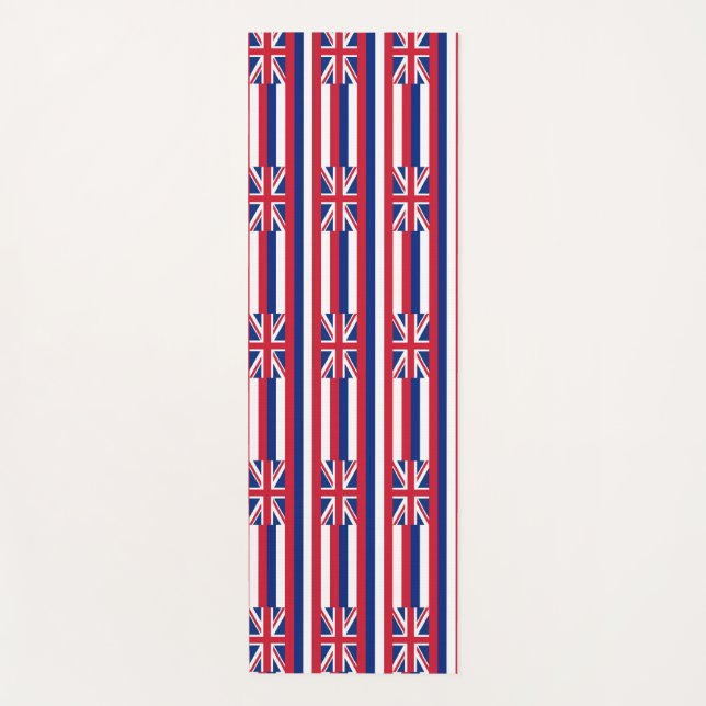 Patriotische Yoga Mats mit Flagge Hawaiis, USA Yogamatte (Vorderseite)