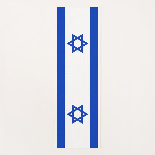 Patriotische Yoga Mats mit Flagge Israels Yogamatte (Vorderseite)