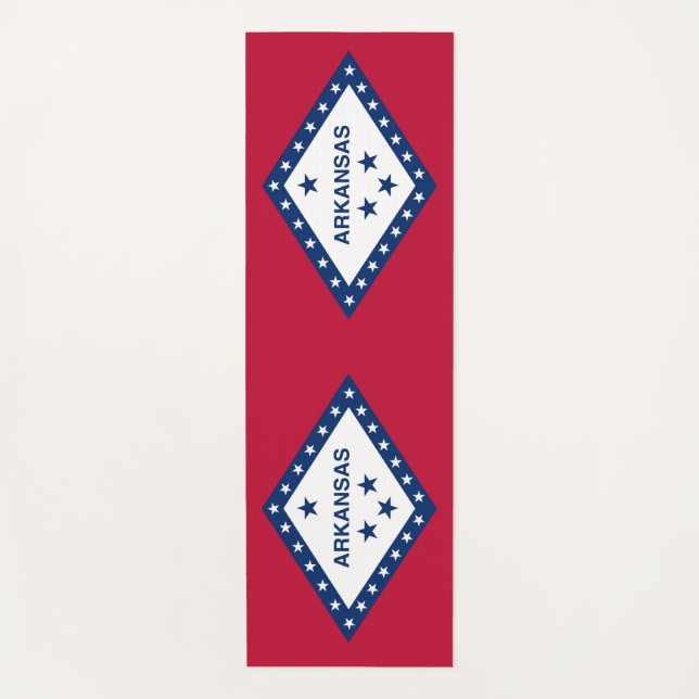 Patriotische Yoga Mats mit Flagge von Arkansas, US Yogamatte (Vorderseite)