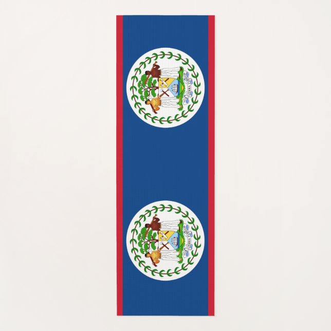 Patriotische Yoga Mats mit Flagge von Belize Yogamatte (Vorderseite)