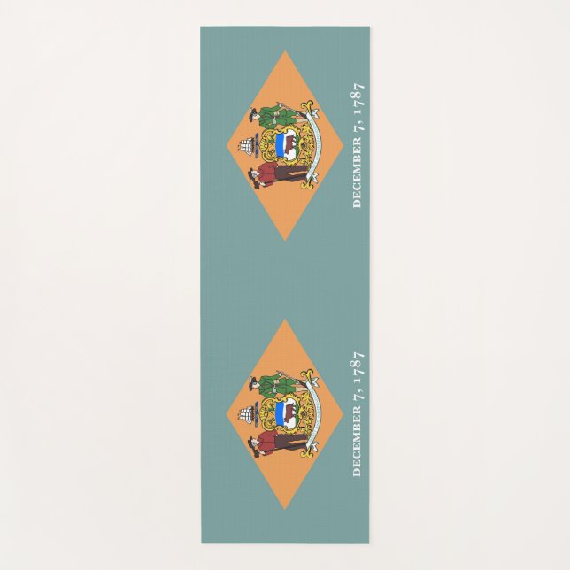Patriotische Yoga Mats mit Flagge von Delaware, US Yogamatte (Vorderseite)