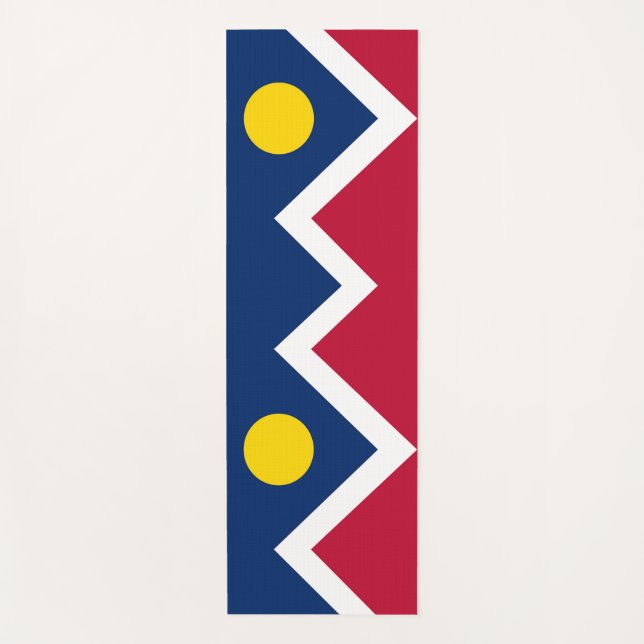 Patriotische Yoga Mats mit Flagge von Denver City, Yogamatte (Vorderseite)