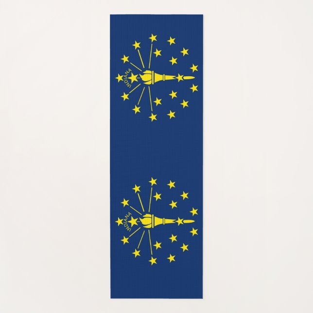 Patriotische Yoga Mats mit Flagge von Indiana, USA Yogamatte (Vorderseite)