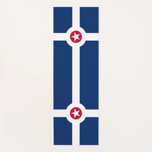 Patriotische Yoga Mats mit Flagge von Indianapolis Yogamatte (Vorderseite)