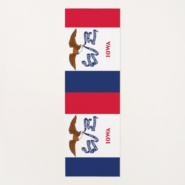 Patriotische Yoga Mats mit Flagge von Iowa, USA Yogamatte (Vorderseite)